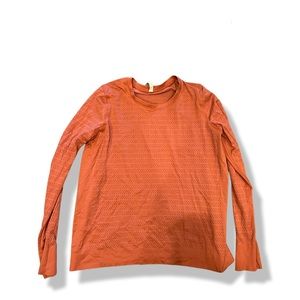 Lululemon salmon color long sleeve shirt size 12 very good condition